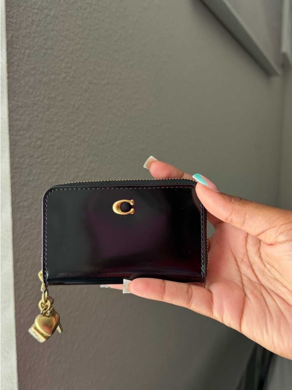 Essential Small Zip Around Wallet with Charms
